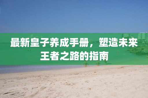 最新皇子養(yǎng)成手冊(cè)，塑造未來(lái)王者之路的指南
