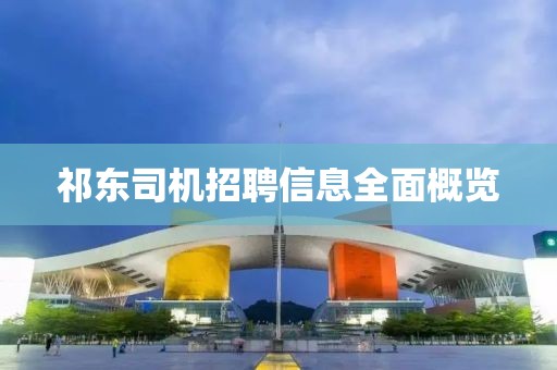 祁東司機(jī)招聘信息全面概覽