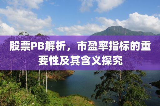 股票PB解析，市盈率指標(biāo)的重要性及其含義探究