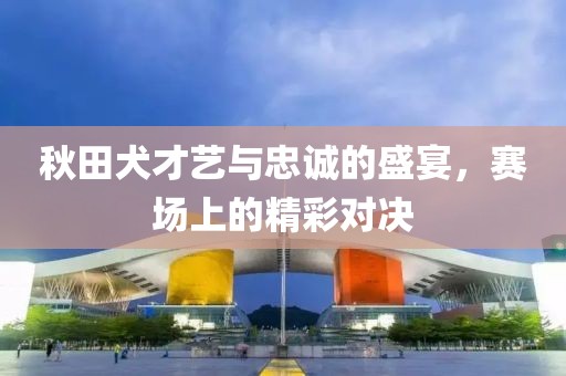 秋田犬才藝與忠誠(chéng)的盛宴，賽場(chǎng)上的精彩對(duì)決