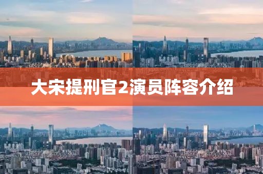 大宋提刑官2演員陣容介紹