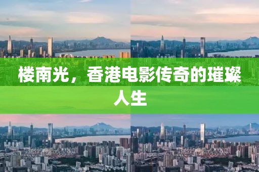 樓南光，香港電影傳奇的璀璨人生