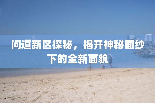 問道新區(qū)探秘，揭開神秘面紗下的全新面貌