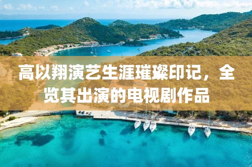 高以翔演藝生涯璀璨印記，全覽其出演的電視劇作品