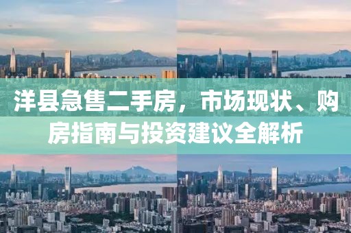 洋縣急售二手房，市場現(xiàn)狀、購房指南與投資建議全解析
