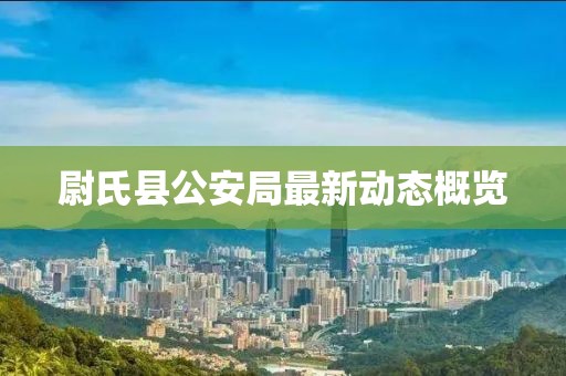 尉氏縣公安局最新動態(tài)概覽