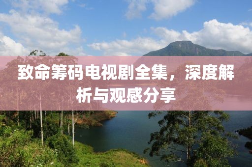 致命籌碼電視劇全集，深度解析與觀感分享