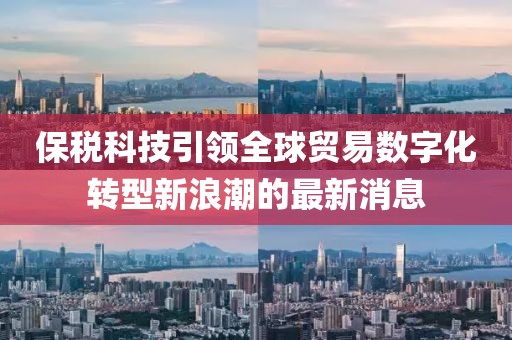 保稅科技引領(lǐng)全球貿(mào)易數(shù)字化轉(zhuǎn)型新浪潮的最新消息