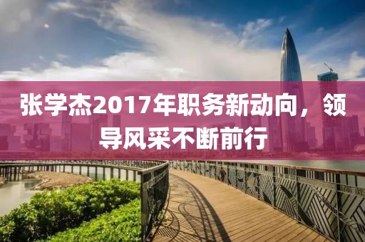 張學杰2017年職務新動向，領導風采不斷前行