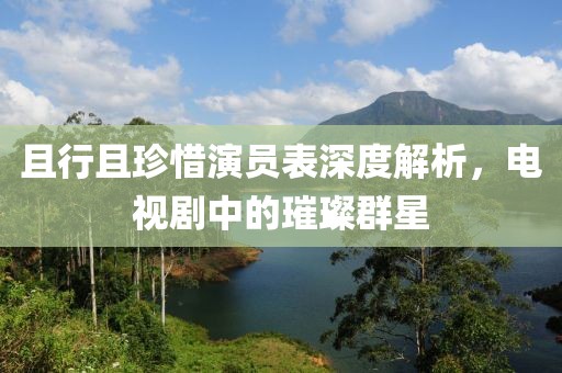 且行且珍惜演員表深度解析，電視劇中的璀璨群星