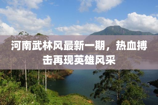 河南武林風(fēng)最新一期，熱血搏擊再現(xiàn)英雄風(fēng)采