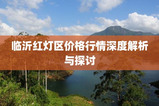 臨沂紅燈區(qū)價格行情深度解析與探討