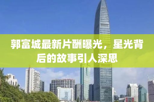 郭富城最新片酬曝光，星光背后的故事引人深思
