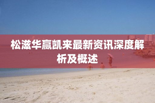 松滋華贏凱來最新資訊深度解析及概述