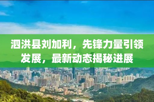 泗洪縣劉加利，先鋒力量引領(lǐng)發(fā)展，最新動(dòng)態(tài)揭秘進(jìn)展