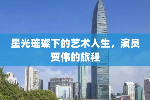星光璀璨下的藝術(shù)人生，演員賈偉的旅程