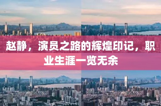 趙靜，演員之路的輝煌印記，職業(yè)生涯一覽無余