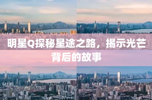 明星Q探秘星途之路，揭示光芒背后的故事