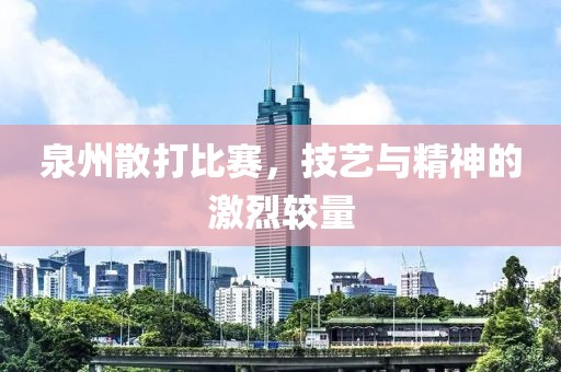 泉州散打比賽，技藝與精神的激烈較量