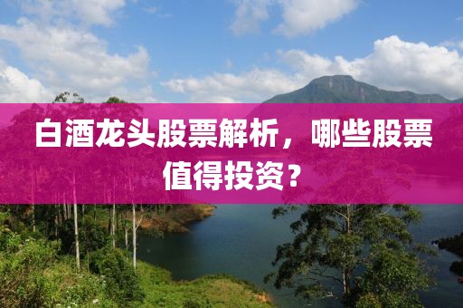白酒龍頭股票解析，哪些股票值得投資？