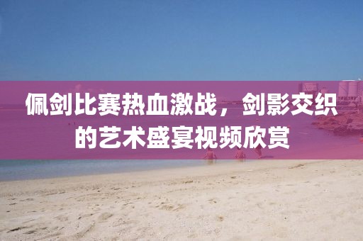 佩劍比賽熱血激戰(zhàn)，劍影交織的藝術(shù)盛宴視頻欣賞