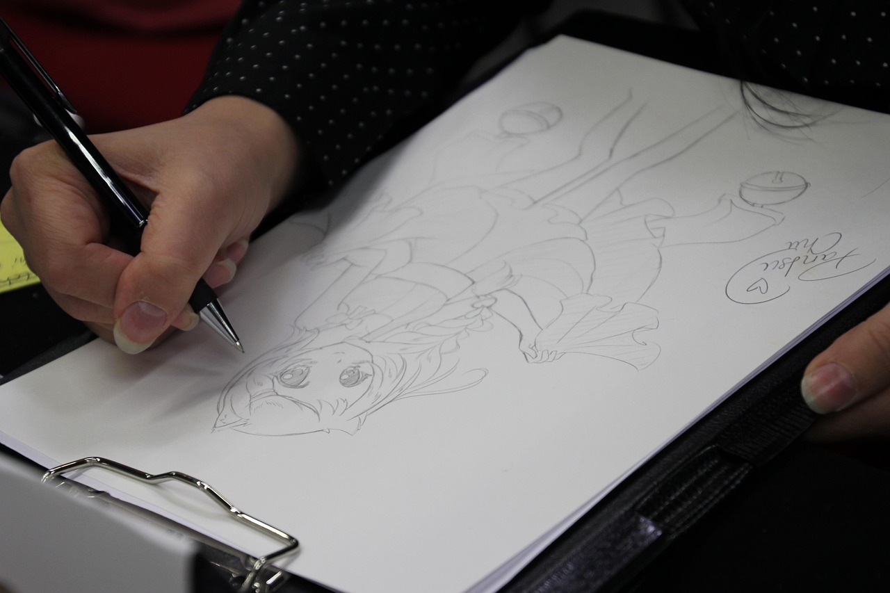素描畫動(dòng)漫，從黑白線條到彩色世界的藝術(shù)探索之旅